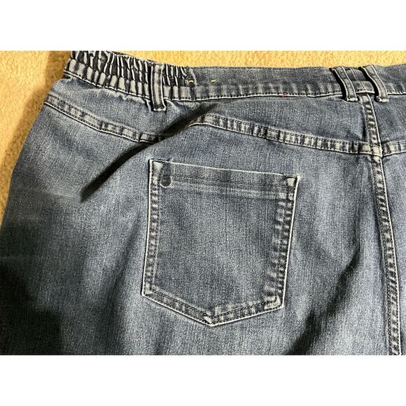 Catherines Right Fit Women's Pants Jeans Stretch 30WP Button up w/Elastic Sides - Picture 5 of 7